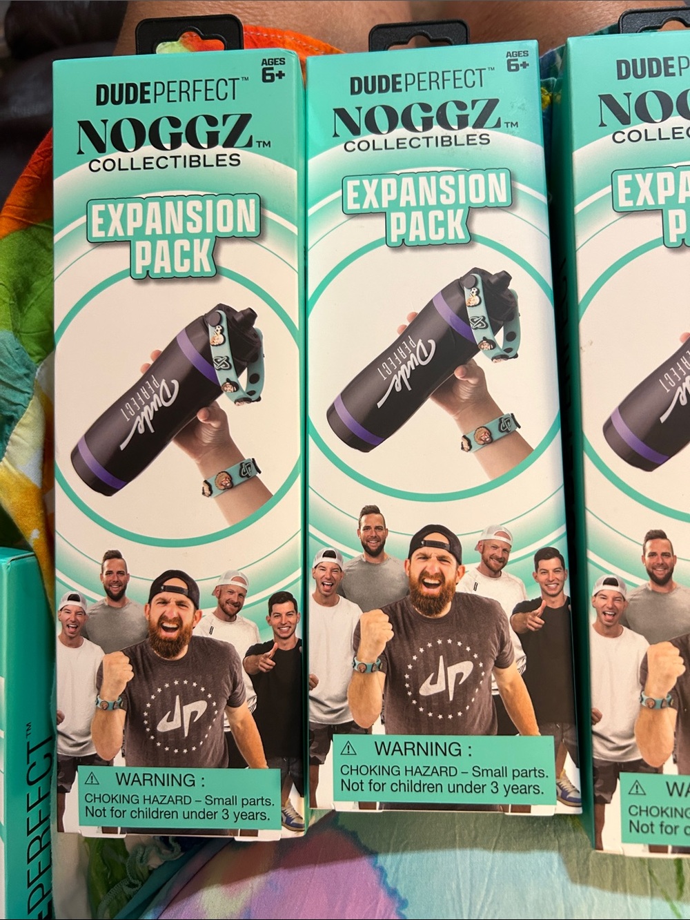 DUDE PERFECT NOGGZ Collectibles Expansion Pack - Black & Teal three (3)